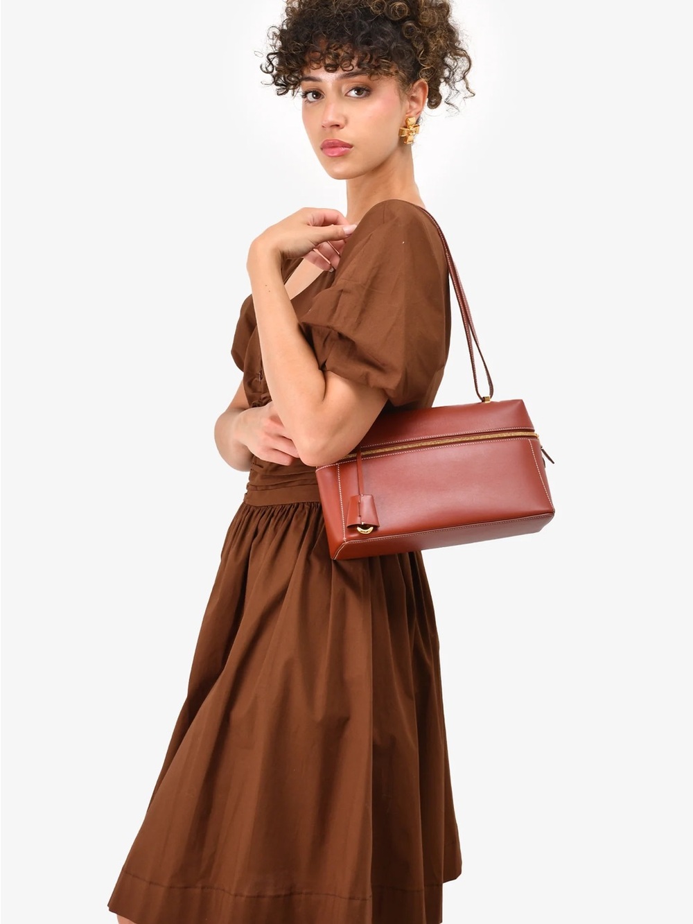 Loro Piana dark red L27 crossbody bag - Picture 3 of 6